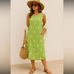 💐Amanda Smith * vintage daisy cotton dress